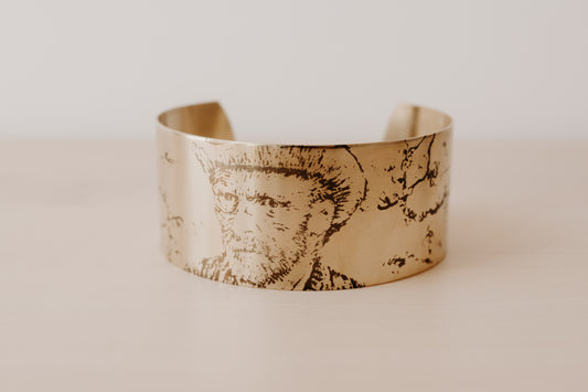 Bracelet laiton femme "Van Gogh - Amandier en fleurs"