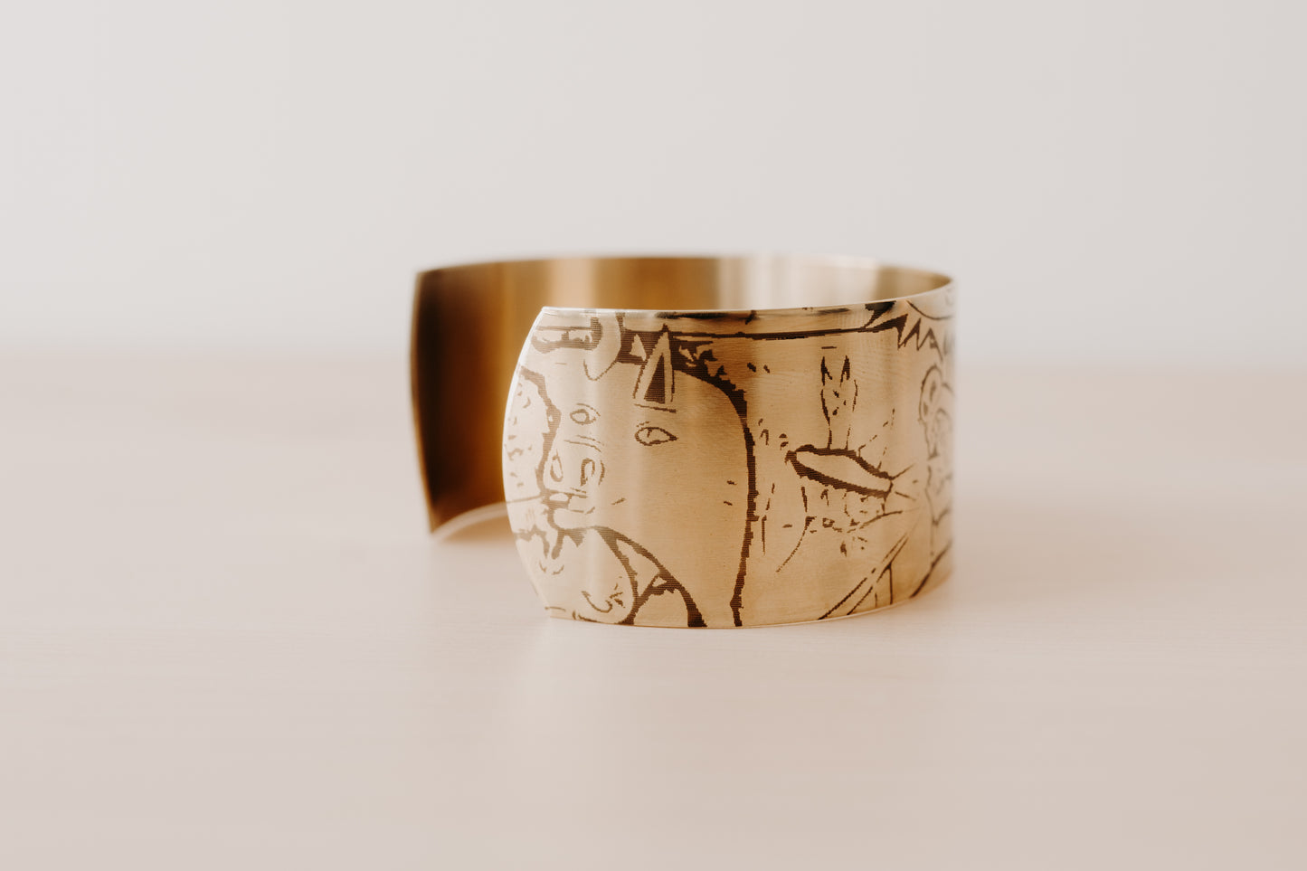 Bracelet laiton femme "Picasso - Guernica"