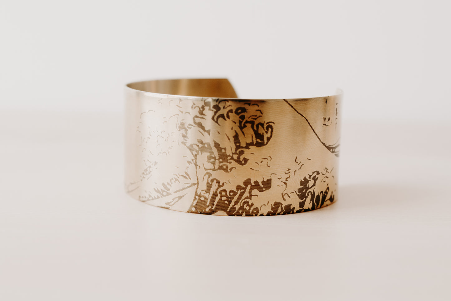 Bracelet laiton femme "Hokusai - La grande vague de Kanagawa"