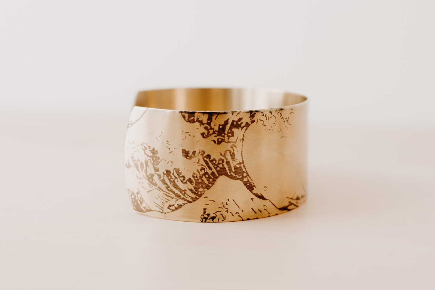 Bracelet laiton femme "Hokusai - La grande vague de Kanagawa"